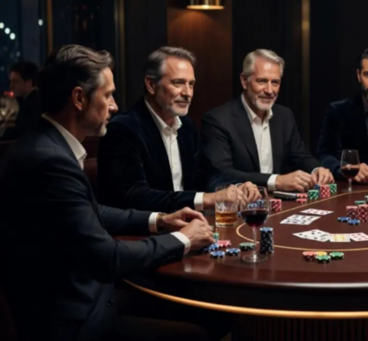 Poker verseny este hangulatos megvilágítással