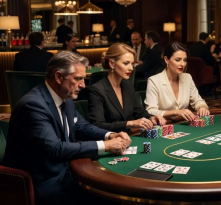 Póker verseny asztal a Magyar Lounge Hub exkluzív termében